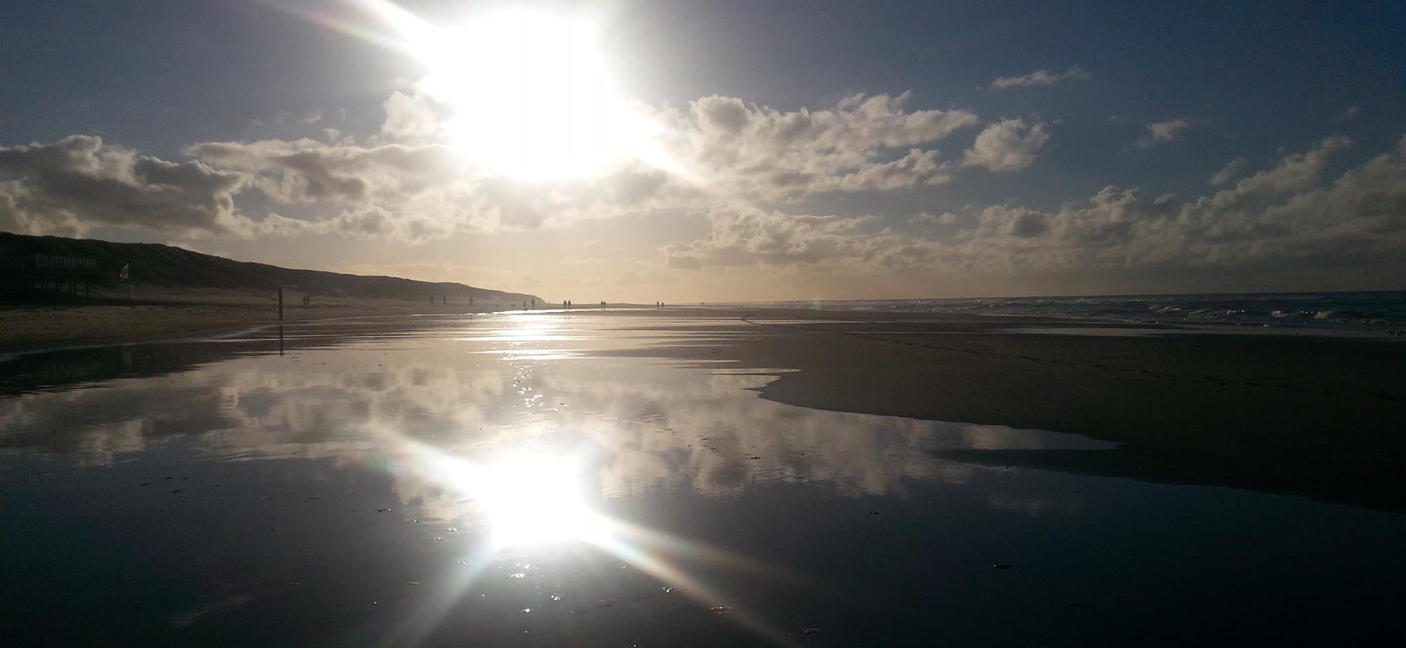 Zee Strand Zonsondergang